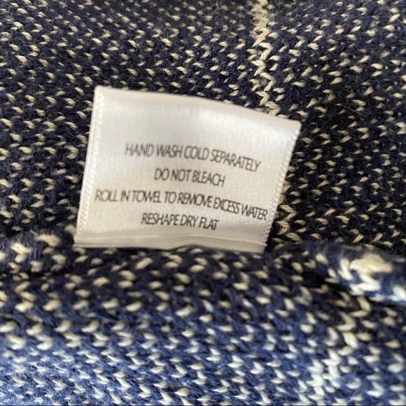 MODCLOTH Sweater Blue White Cardigan Checkered Grid Long Oversized Comfy Size L - Picture 3 of 8